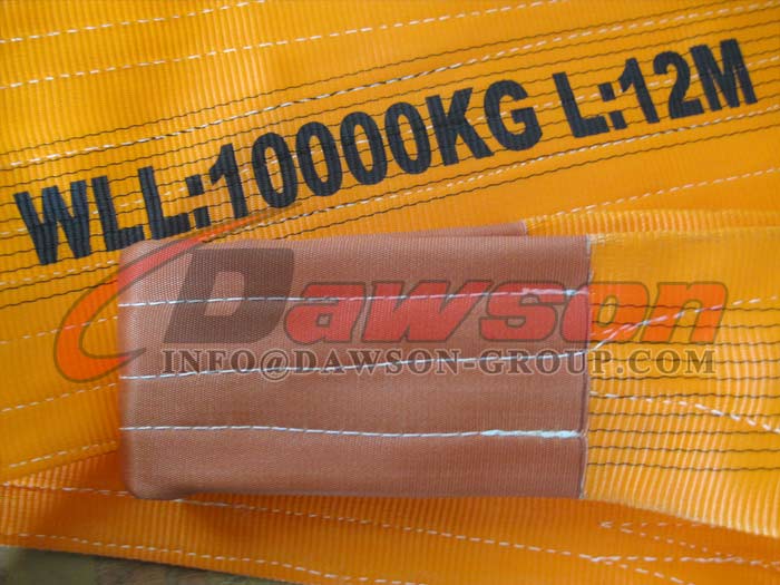 WLL 10000kg フラット ウェブ スリング、10 トン ポリエステル ウェビング スリング - Dawson Group Ltd. - 中国工場、メーカー
