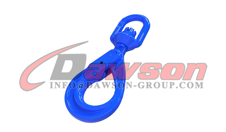 DS1007 G100 Gancho de travamento autom&aacute;tico girat&oacute;rio tipo europeu para eslingas de corrente de eleva&ccedil;&atilde;o de guindaste - Dawson Group Ltd.