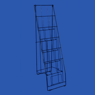 Exhibiton Booth Iron Rod Frame Holder Metal Wire Foldable Magazine Rack