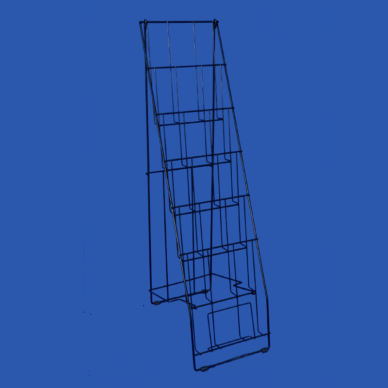 Exhibiton Booth Iron Rod Frame Holder Metal Wire Foldable Magazine Rack