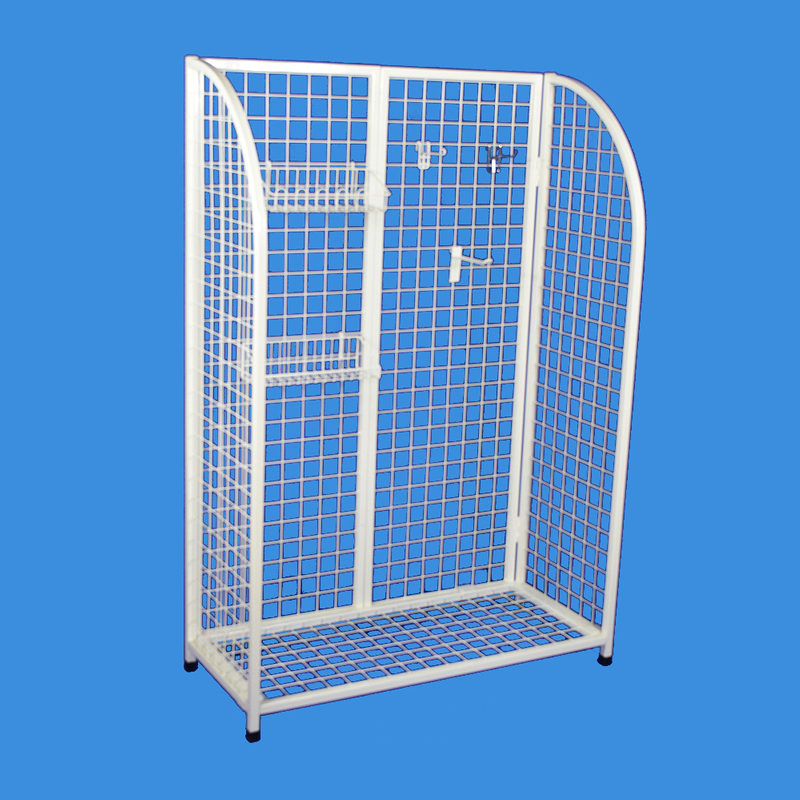 supermarket floor standing wire grid screen panel folding display rack(PH2308D)