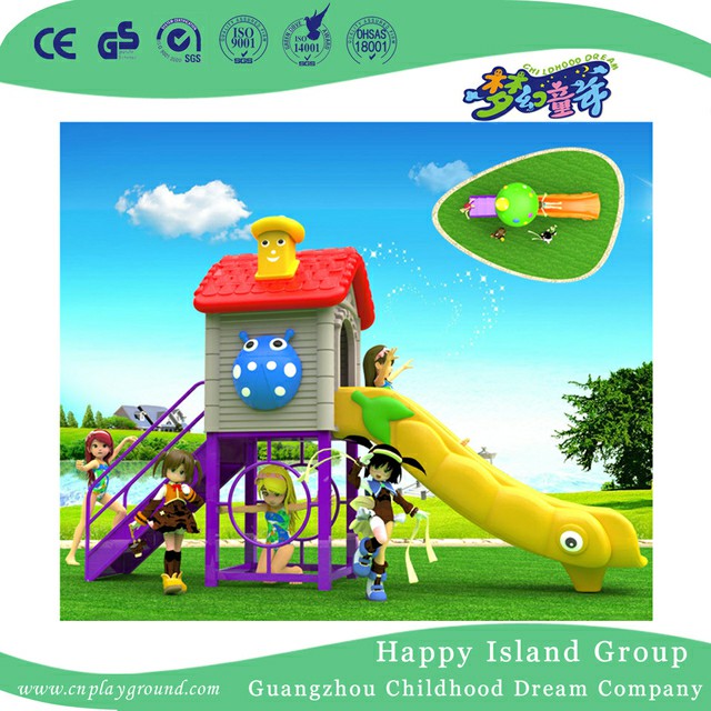 Einfacher kleiner Haus-Kinderrutschen-Spielplatz (BBE-A11)