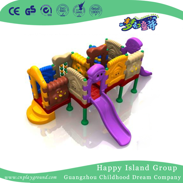 Kinder spielen kleinen Kombinations-Plastikdia-Spielplatz (WZY-473-40)