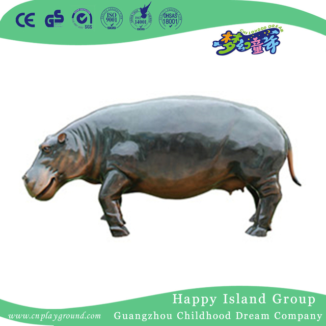 Große wilde männliche Löwe-Tierskulptur im Freien (HHK-12809)