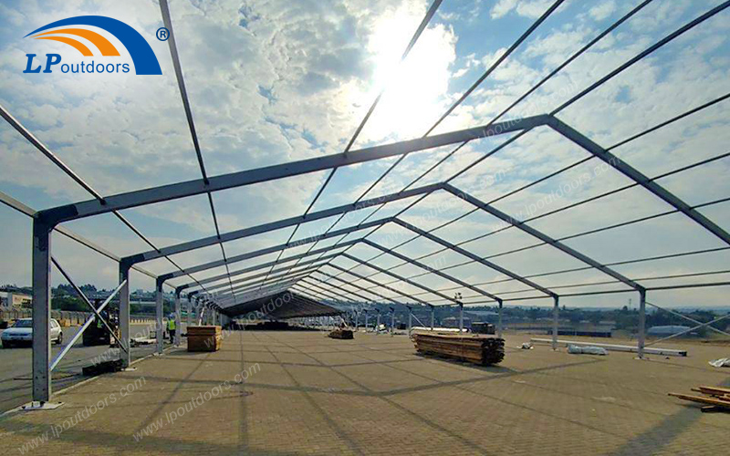 20M跨度临时大型移动物流仓储帐篷可根据需求形成个性化户外仓库