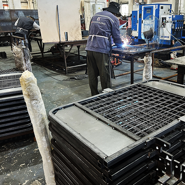 Im&aacute;genes de producci&oacute;n de puerta de acceso con escalera reversible 