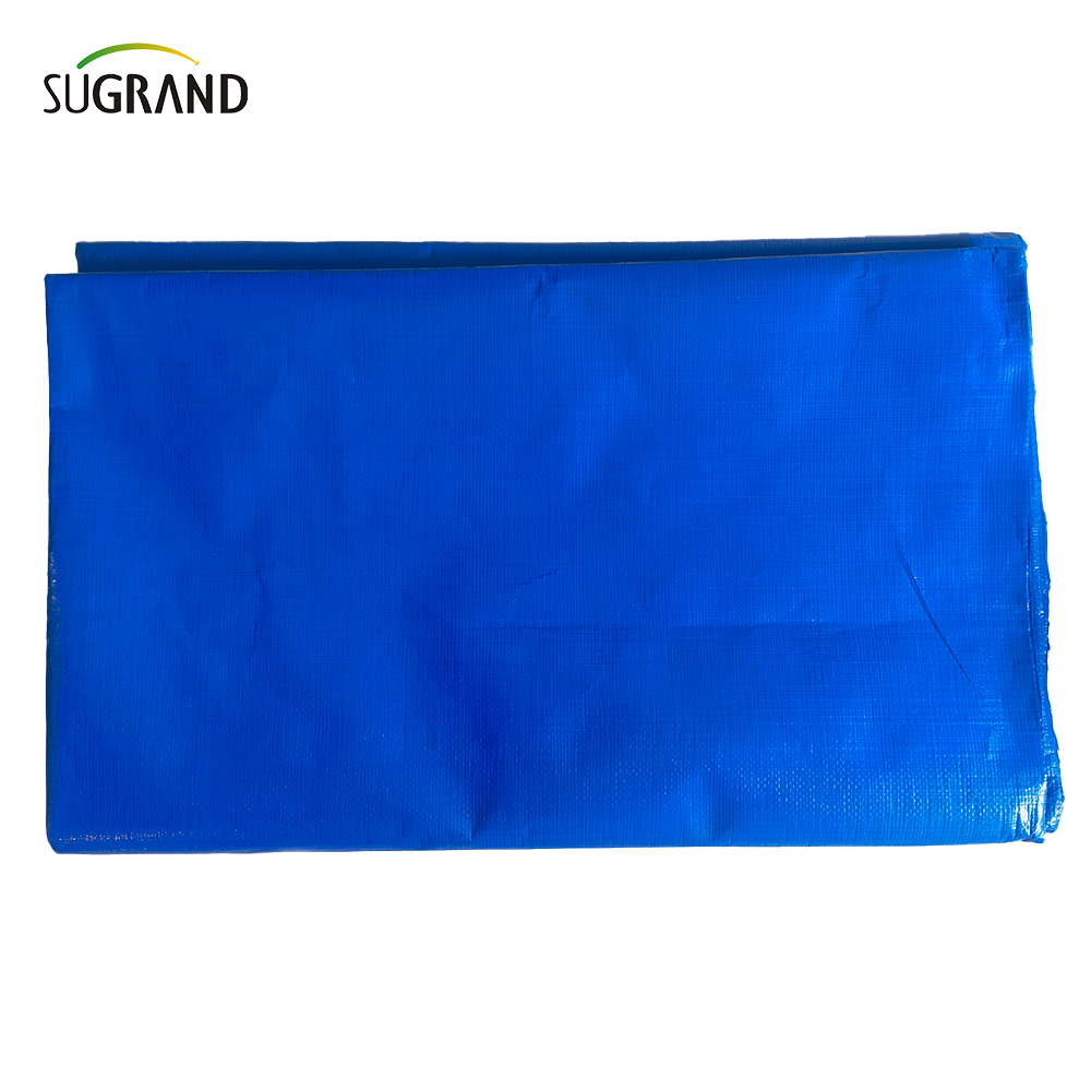 Fabricante de alta resistencia duradera azul impermeable a impermeable lona de PVC