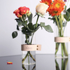Creative Leather Glass Flower Trumpet Simple Transparent Glass Vase