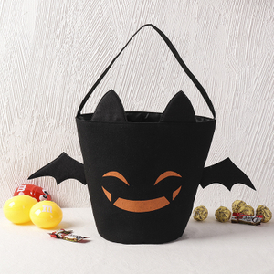 Felt Material Candy Gift Goody Holder Trick or Treat Halloween Gift Bag for Kids Children