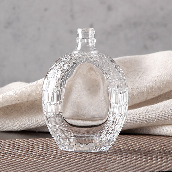 140ml Decanter Clear Glass Wine Bottle with Golden Cap