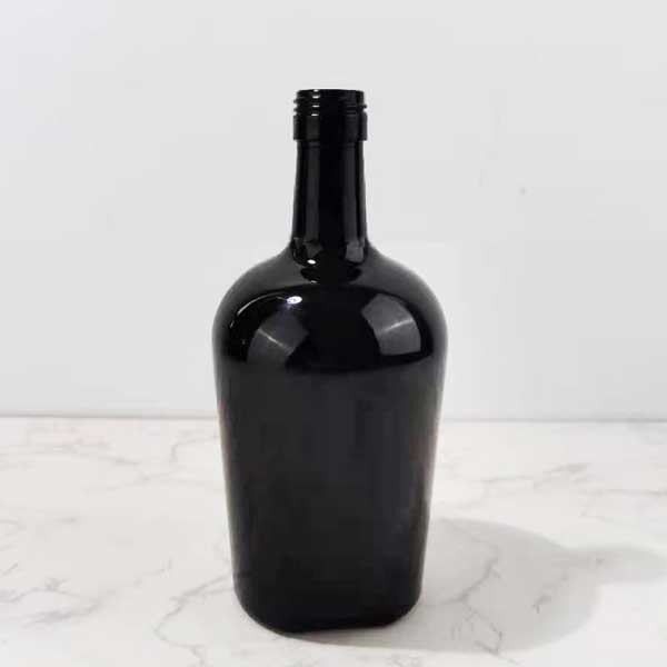 How to get a solid black color glass bottle for liquor? 