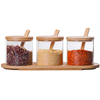 300ml Glass Spice Jar with Wooden Cap and Spoon