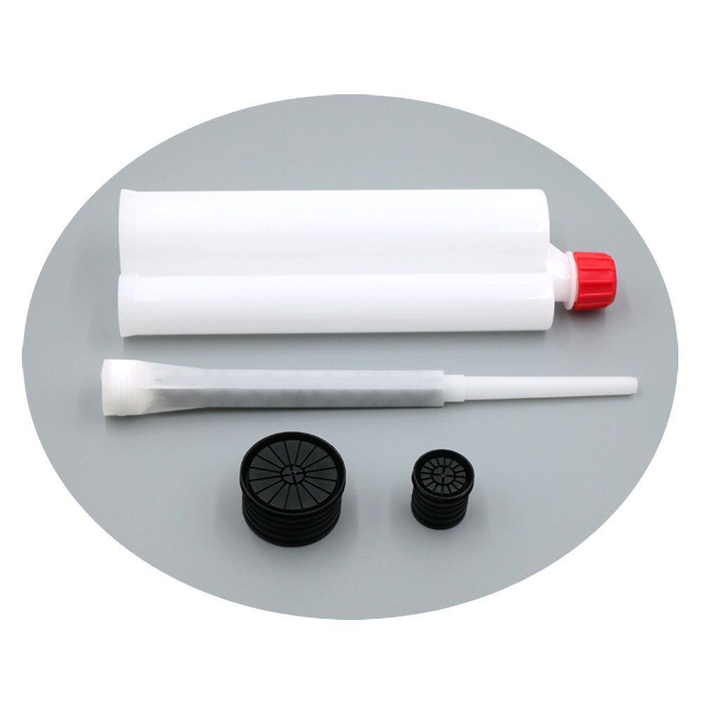 390ml 3# 3:1 AB Dual Glue Cartridge PP Two Component Dispenser Tube with Mixing Tube Mixing Syringe
