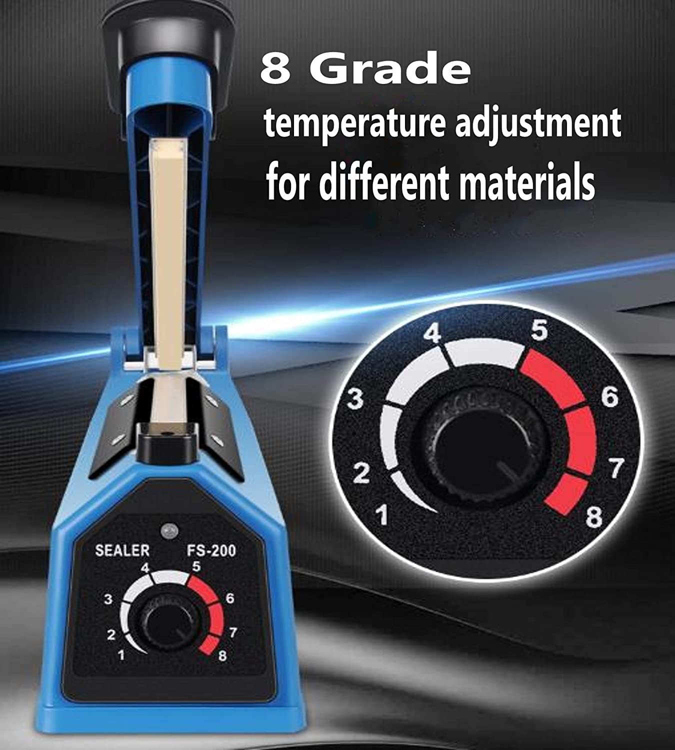 Manual 16inch Impulse Poly Bag Sealing Machine Heat Sealer with Extra Replace Element Grip