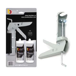 Gray Metal Manual Silicone Sealant Cartridge Gun with 2 Pack 5oz 147ml Automotive Gasket Maker