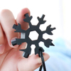 18 in 1 Portable Outdoor Key Chain Bottle Opener Flat Screwdriver Kit Stainless Steel Snowflake Multitool