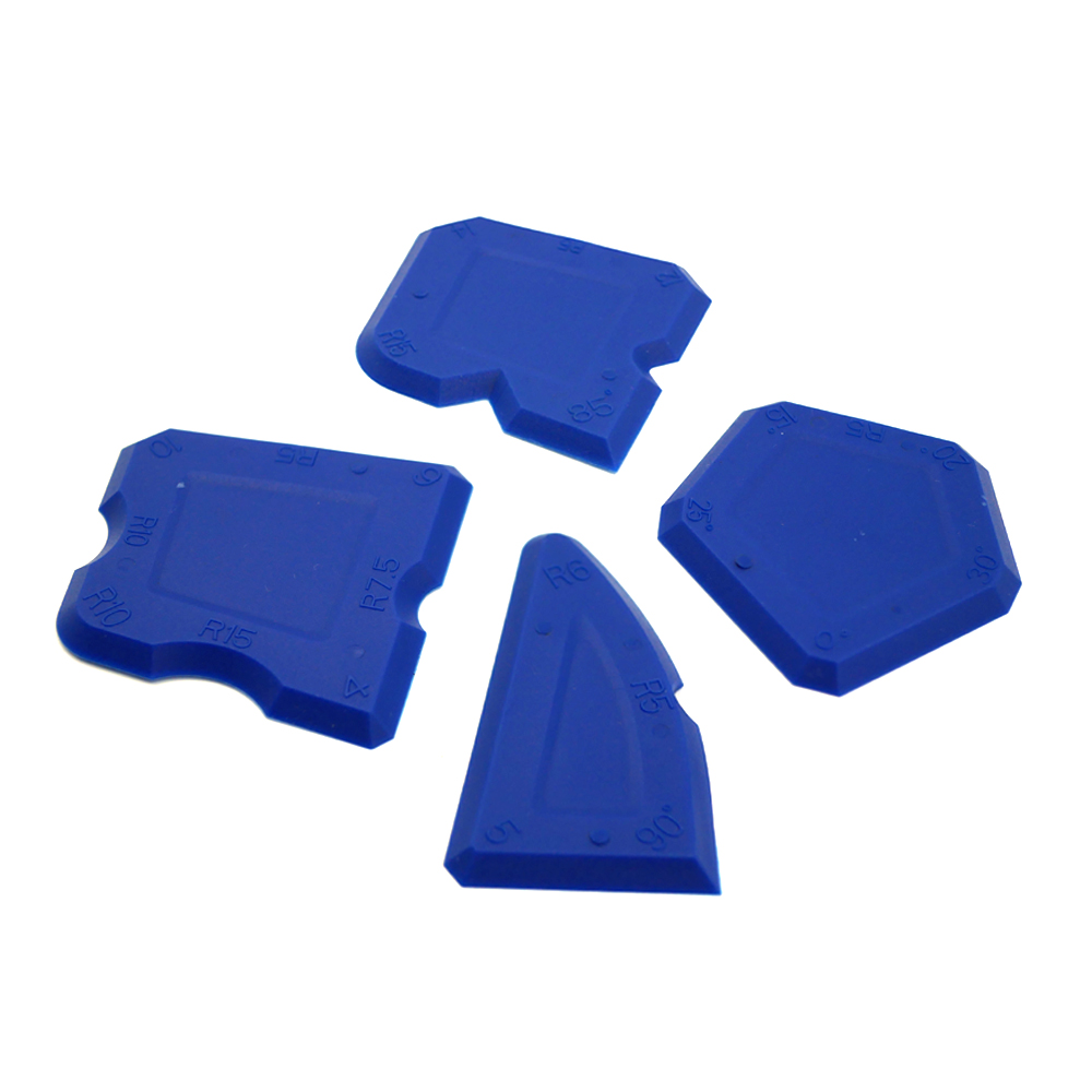 4pcs/ set Blue Glass Scraper Silicone Sealant Remover Smoother Finisher Scraper Cleaner Caulking Tool Kit