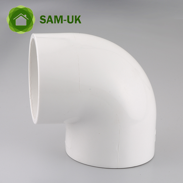 sam-uk 工厂批发优质塑料 90 度 pvc 水暖管件厂家弯头