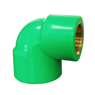 Fábrica vendedora caliente al por mayor de plástico de alta calidad 1/2 PVC que reduce el codo de 90 grados del hilo con latón