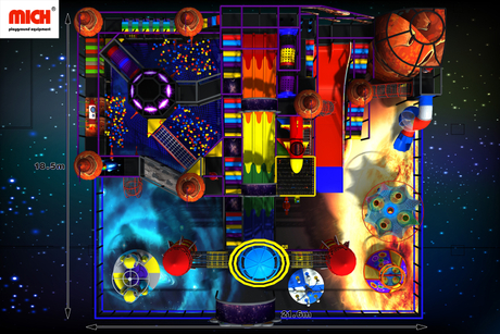 Space sur le thème 4 niveaux enfants Soft Playhouse