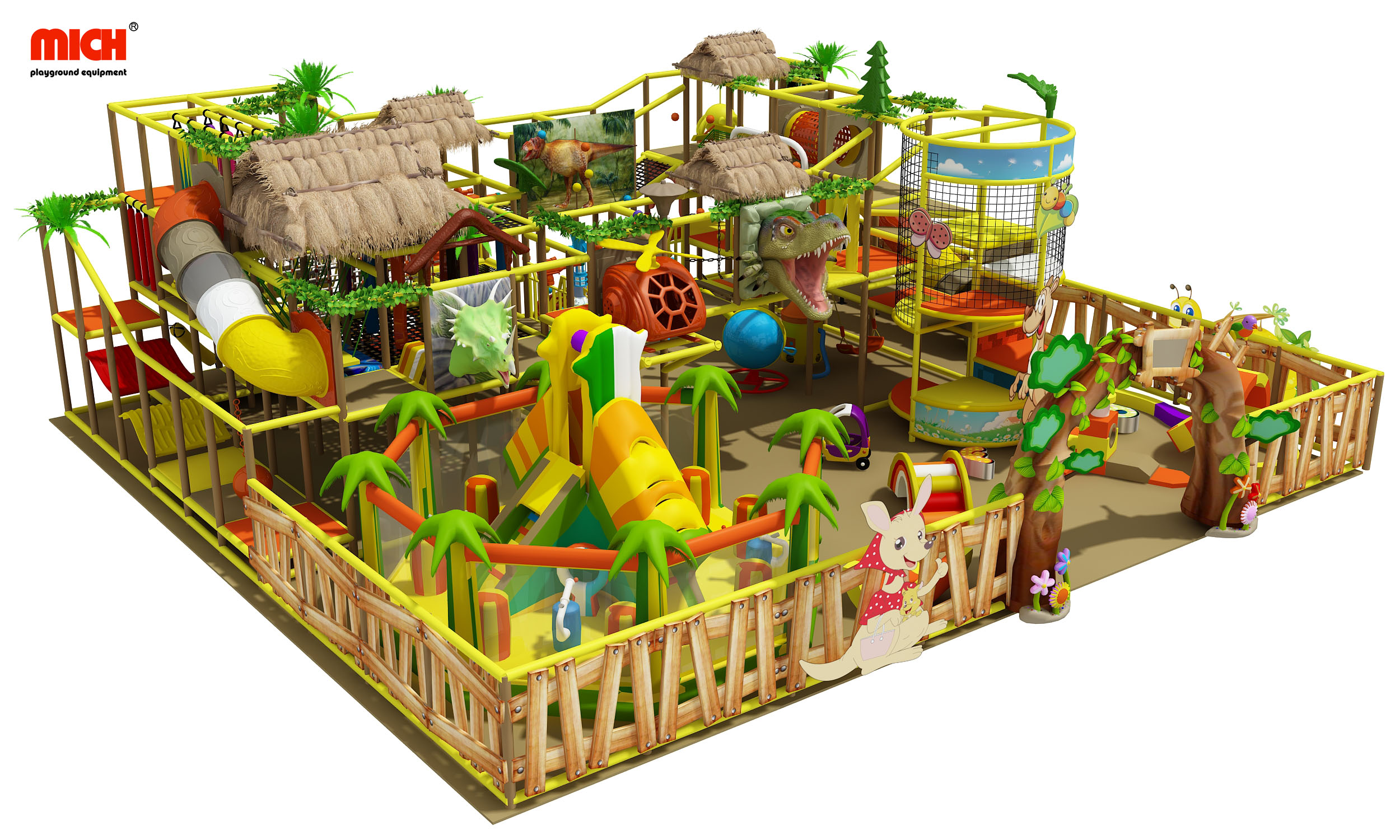 Casas de dinossauros com tema Kids Soft Playhouse