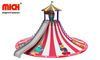Estructura de escalada al aire libre para niños con temas de circo con toboganes