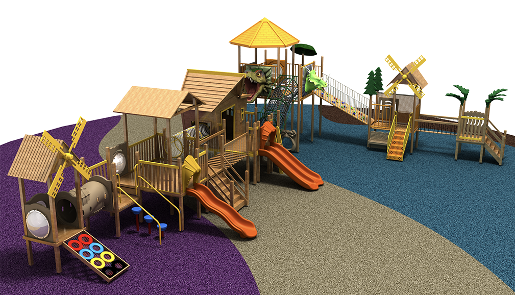 Parque infantil ao ar livre para jardim de infância