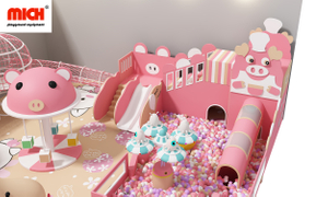 Playhouse de interiores de niños rosas personalizados