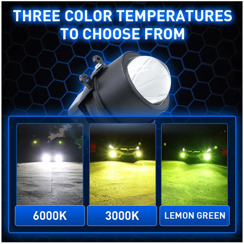 multi-colour LED projector fog light 