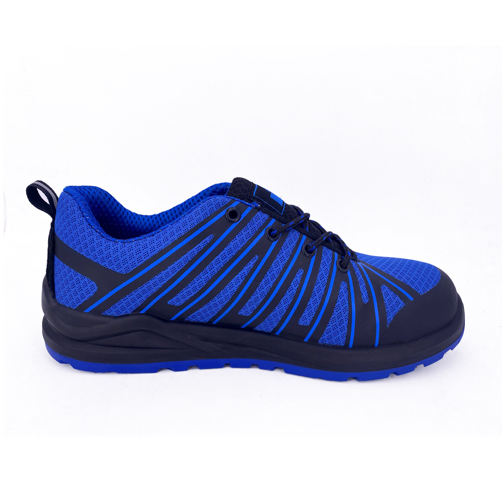 Smell-proof and breathable flying fabric sports safety shoes smash-proof labor insurance shoes zapato