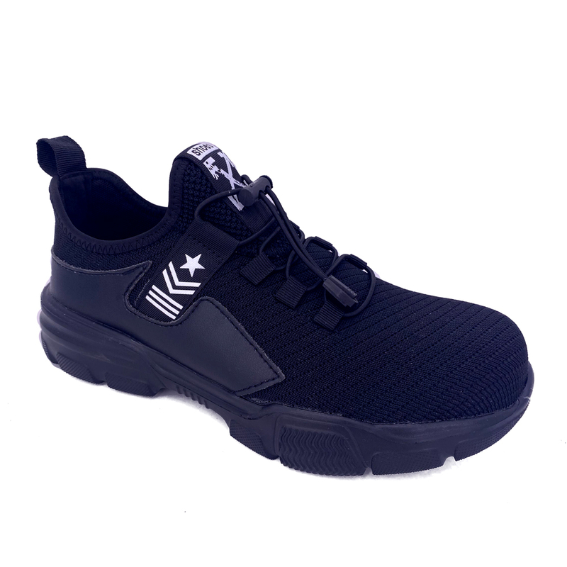 stock shoes wholesale safety jogger shoes promotional low price steel toe fly knitting anti slip safety shoes price