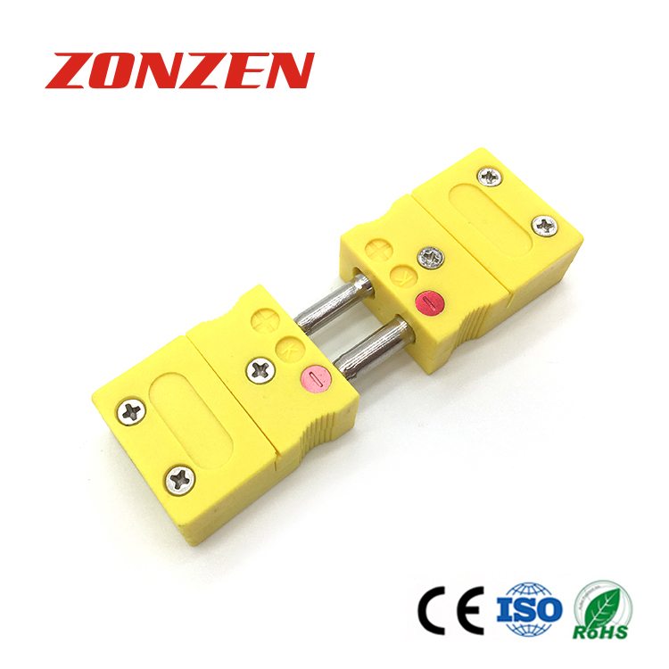 Standard Round 2 Pin Thermocouple Connector With Red Color Dot