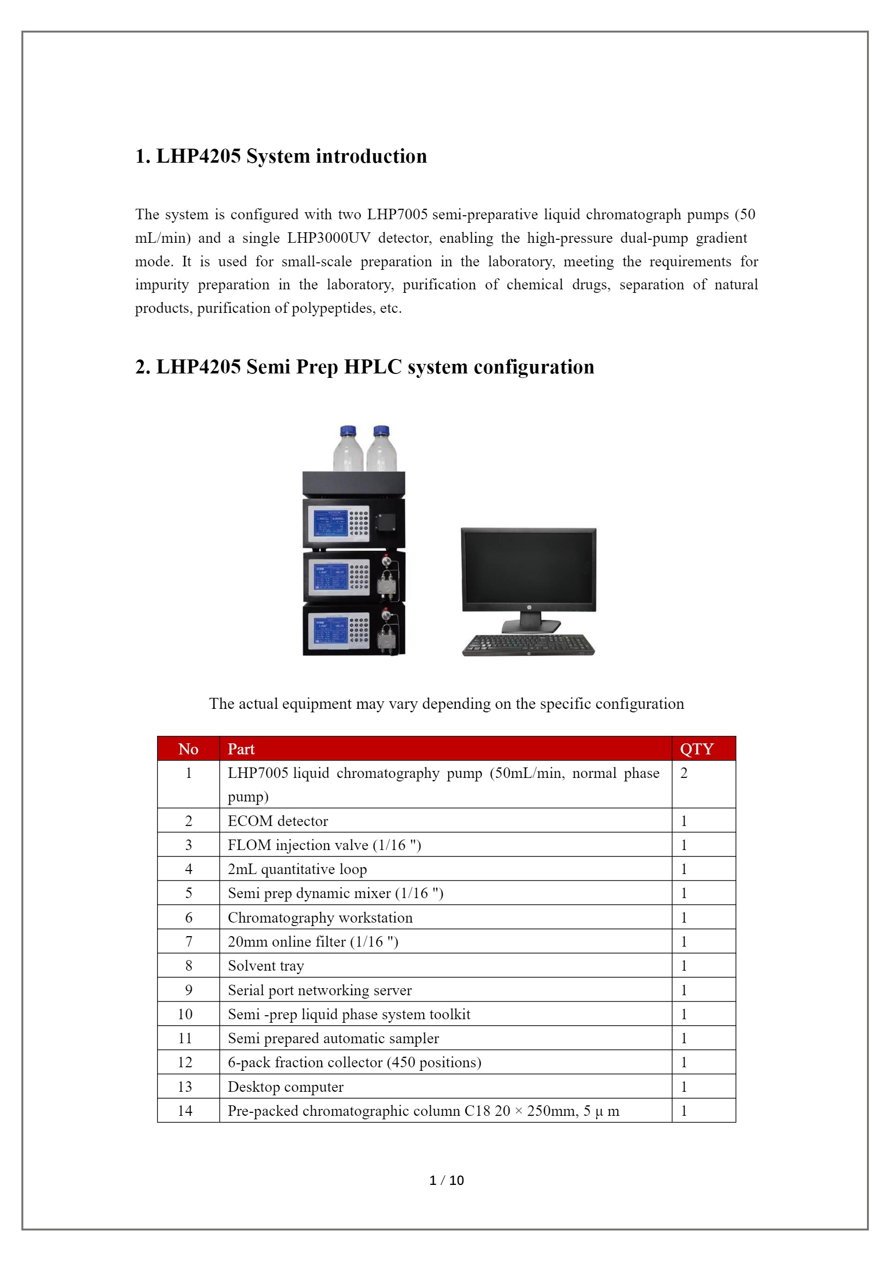 LHP4205 Система полупрепаративной ВЭЖХ-2
