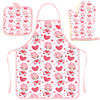 Fashion Kitchen Apron Oven Mittens Set