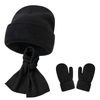 Fashion winter leisure beanie scarf glove set