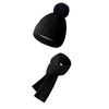 Kids Black Wool Knit Two Piece Set