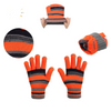 Orange Knit Gloves Details