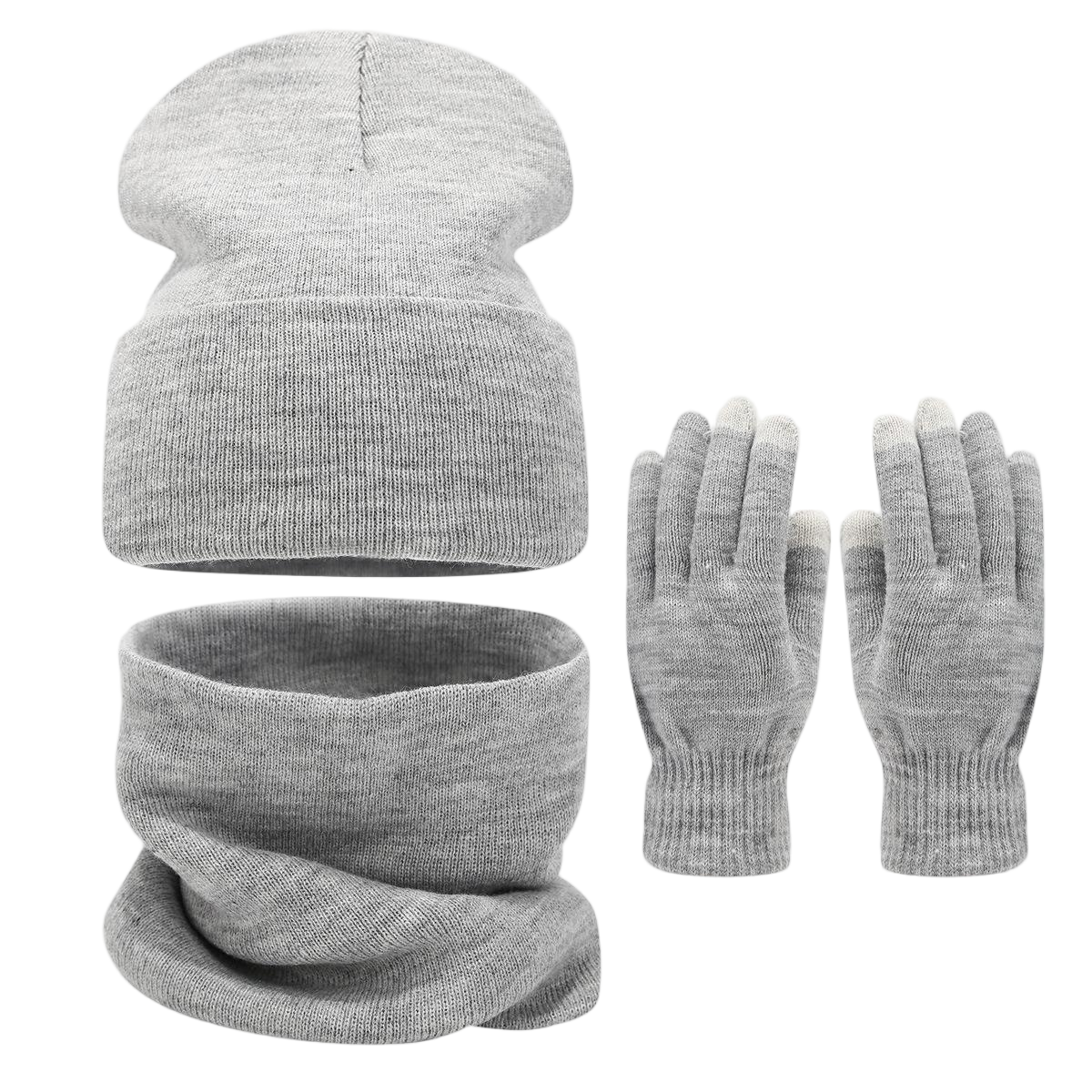 Grey Knit Three Piece Set