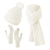 White Knit Three Piece Set