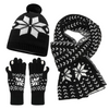 Black Snowflake Knit Three Piece Set