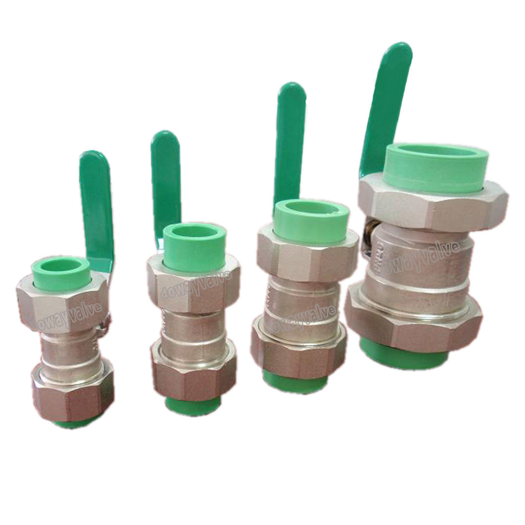 Vanne &agrave; bille PPR en laiton Pn25