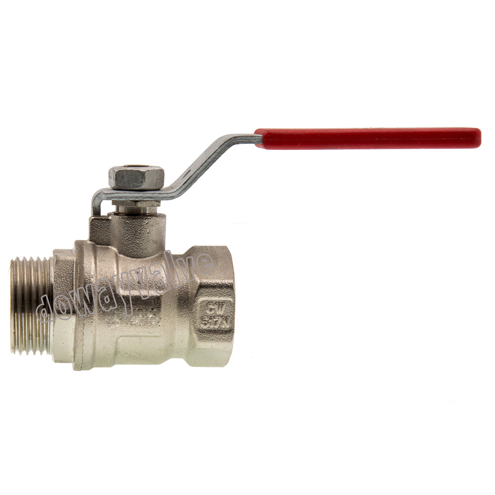 Robinet &agrave; tournant sph&eacute;rique en laiton de conception l&eacute;g&egrave;re avec poign&eacute;e en acier Dw261