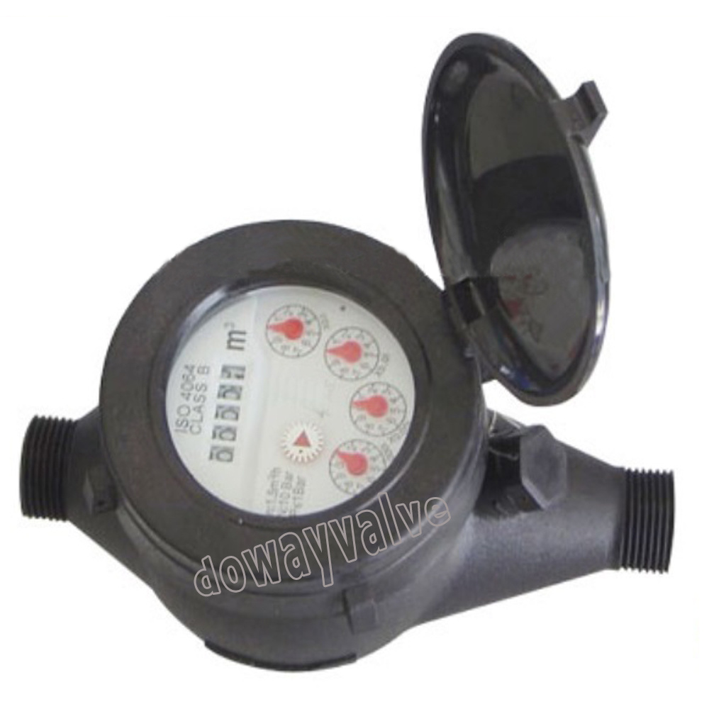Compteur d'eau en plastique humide &agrave; jet multiple