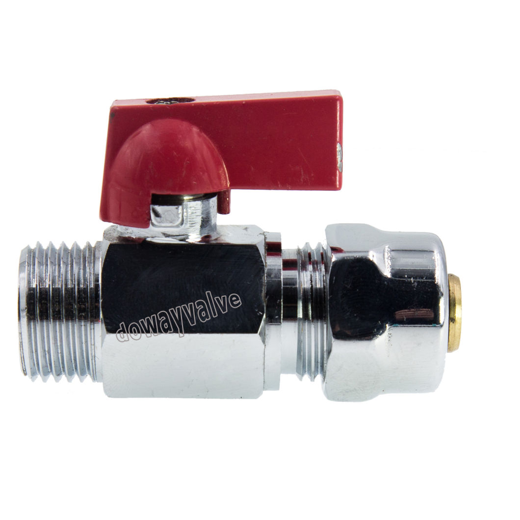 Dw378 Mini vanne &agrave; bille m&acirc;le chrom&eacute;e de haute qualit&eacute;