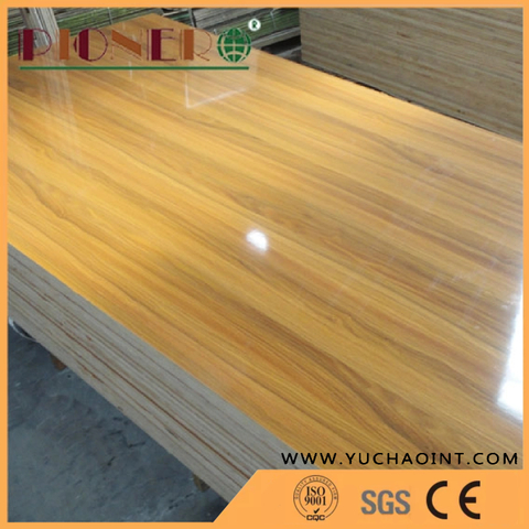 Furniture Grade Wood Grain glossy Melamine Plywood