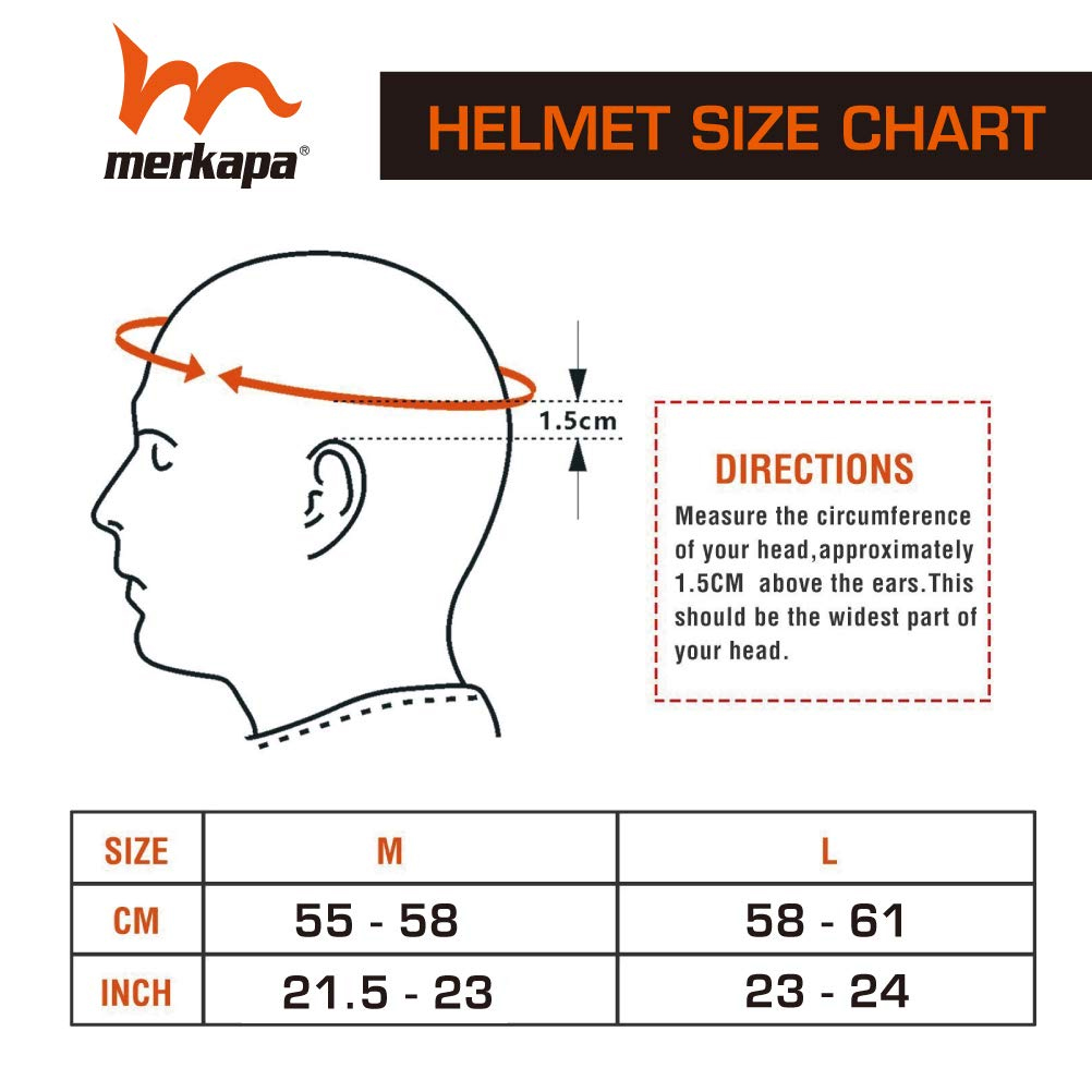 M Merkapa Bike Helmet Bicycle Helmet with Safe Taillight and Detachable Stick Visor, Suitable for Adult Men Women Boys Girls to Cycling Road Biking