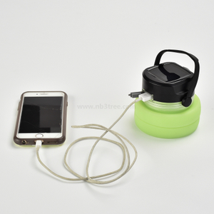 Solar Rechargeable Collapsible LED Camping Lantern with Bottle, Power Bank Function