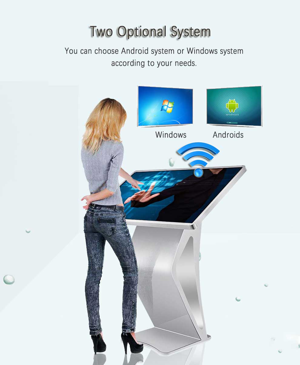 Android-ou-système-Windows-Infrared Touch Touch-Interactive-Digital-Signage