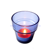 shiny green blue amber empty glass candle making holder