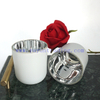 Inner Mercury Silver Jar Christmas Heat Resistant Matte Luxury Glass Candle Jar With Lid